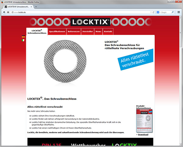 Locktix® Schraubenschloss für rüttelfeste Verschraubungen