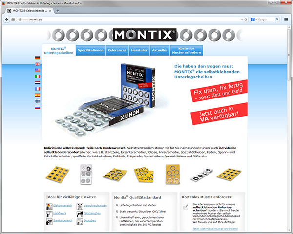 Montix® selbstklebende Unterlegscheiben