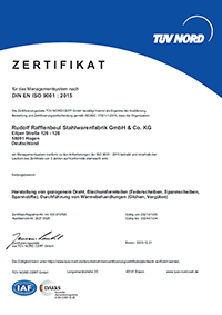 TÜV Zertifikat DIN EN ISO 9001:2008